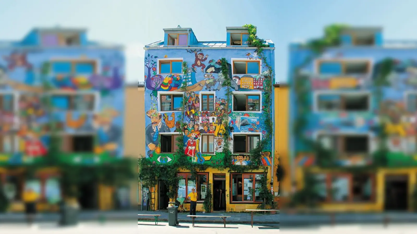 Farbenfroh präsentiert sich das Wandbild aus Mexiko. Dazu gibt es Workshops, Vorträge und eine Ausstellung.	 (Foto: VA)