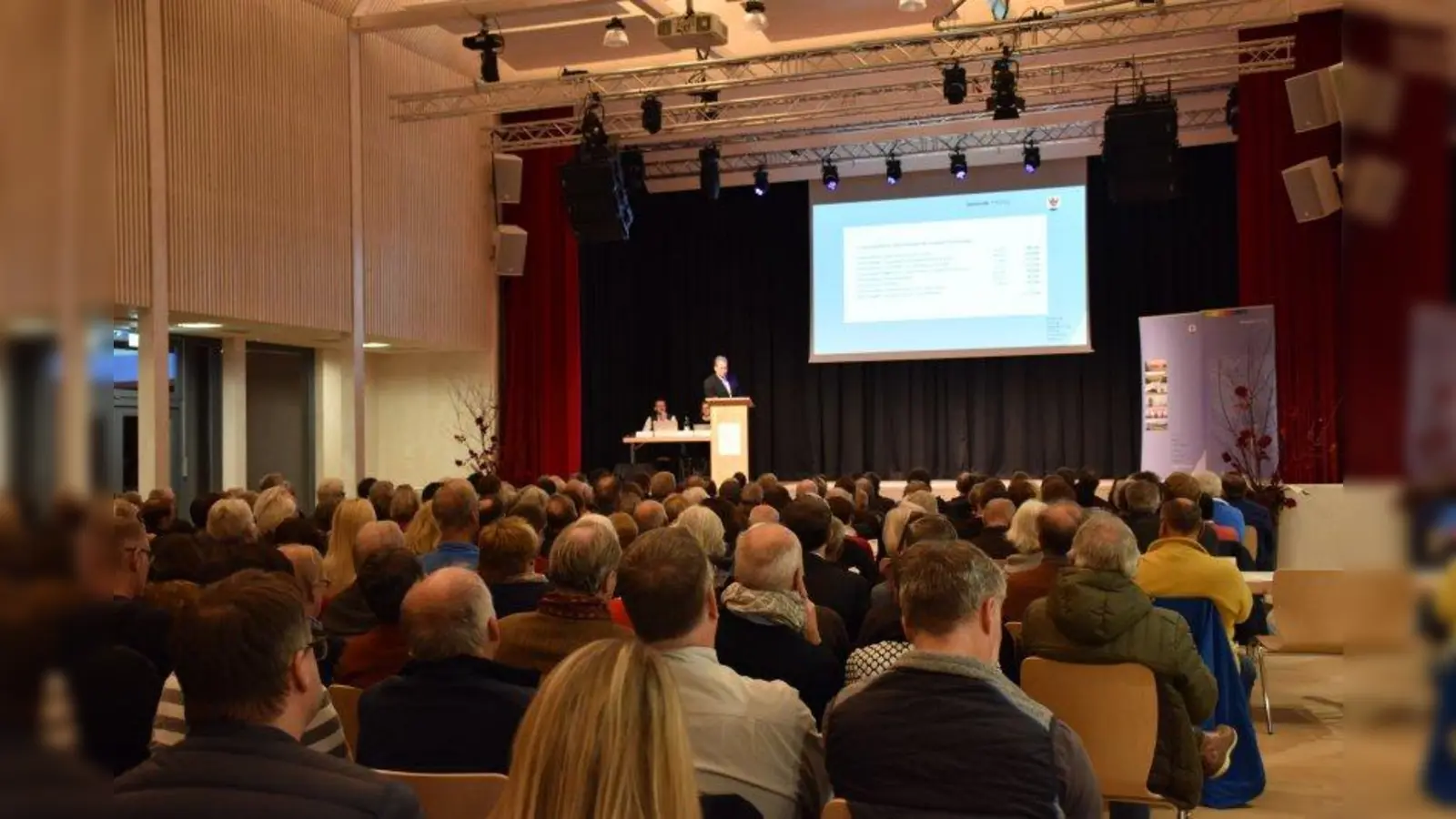 Veranstaltung mit Magnetwirkung: 350 Besucher kamen zur Pöckinger Bürgerversammlung. (Foto: Hauck)