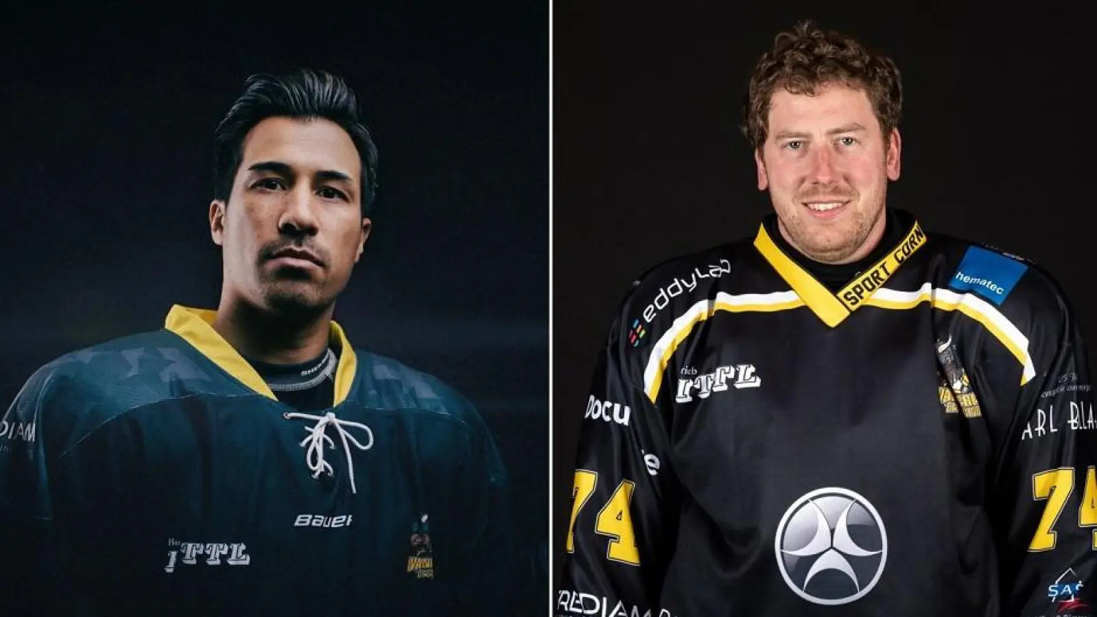 Die Stürmer Christian Czaika (links) und Daniel Menge sind Teil des Wanderers- Kaders für die Landesliga-Saison 2022/2023. (Foto: Scale Vision by Matthias Paintner)