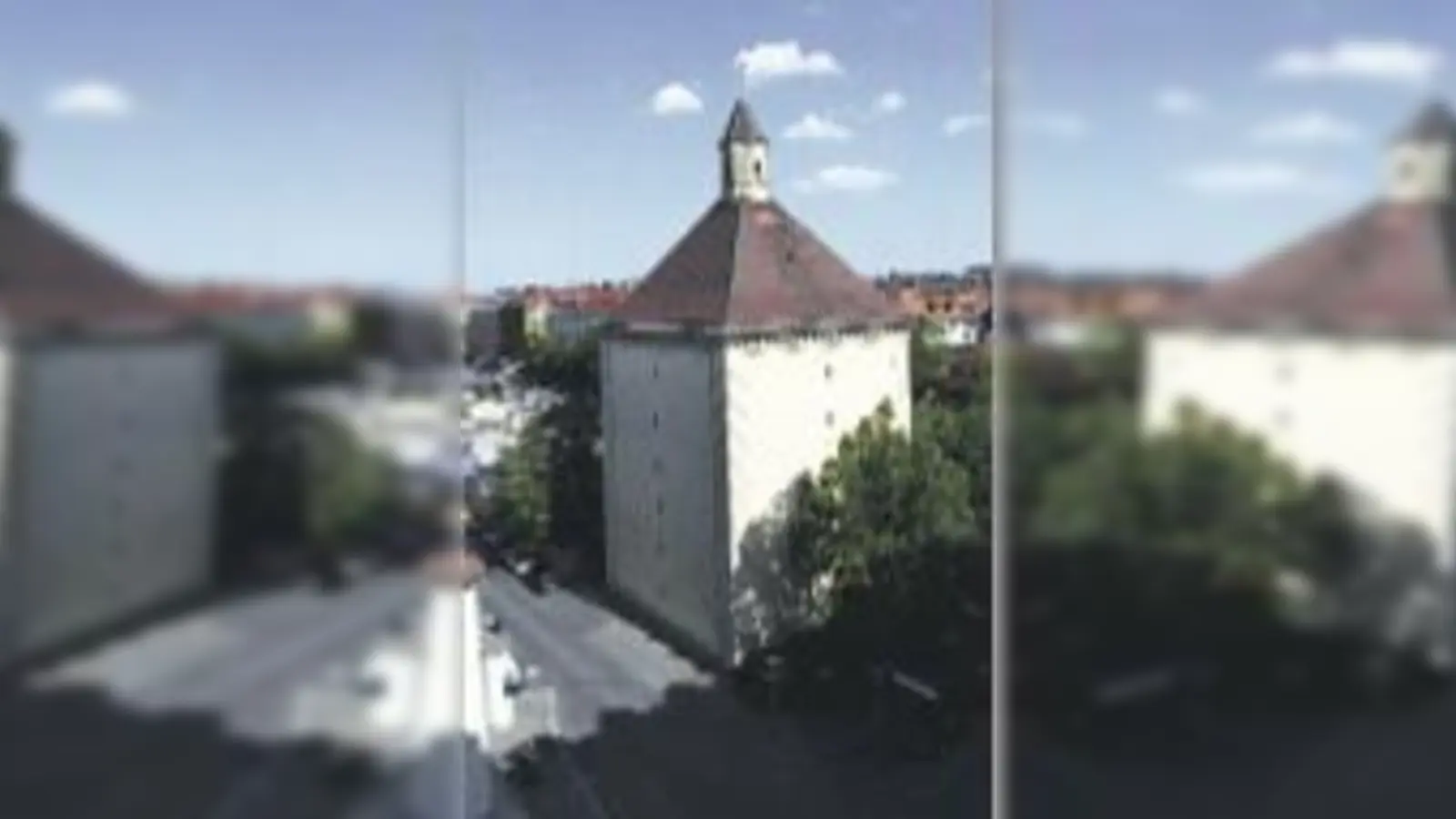 Blick auf den Hochbunker an der Blumenstraße 	 (Foto: Karlheinz Kümmel)