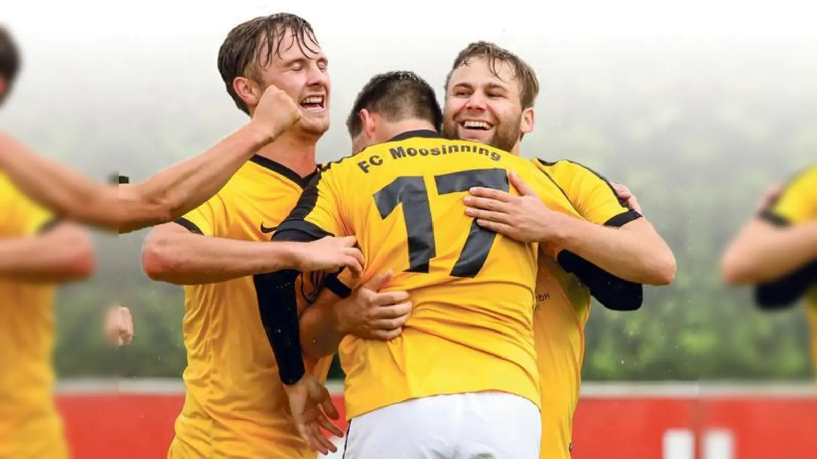 Fünfmal konnten die Moosinninger am letzten Samstag jubeln, zweimal waren sie dabei nicht mal selbst Vollstrecker. Hier hatte Peter Werndl das 2:0 erzielt.	 (Foto: Christian Riedel)