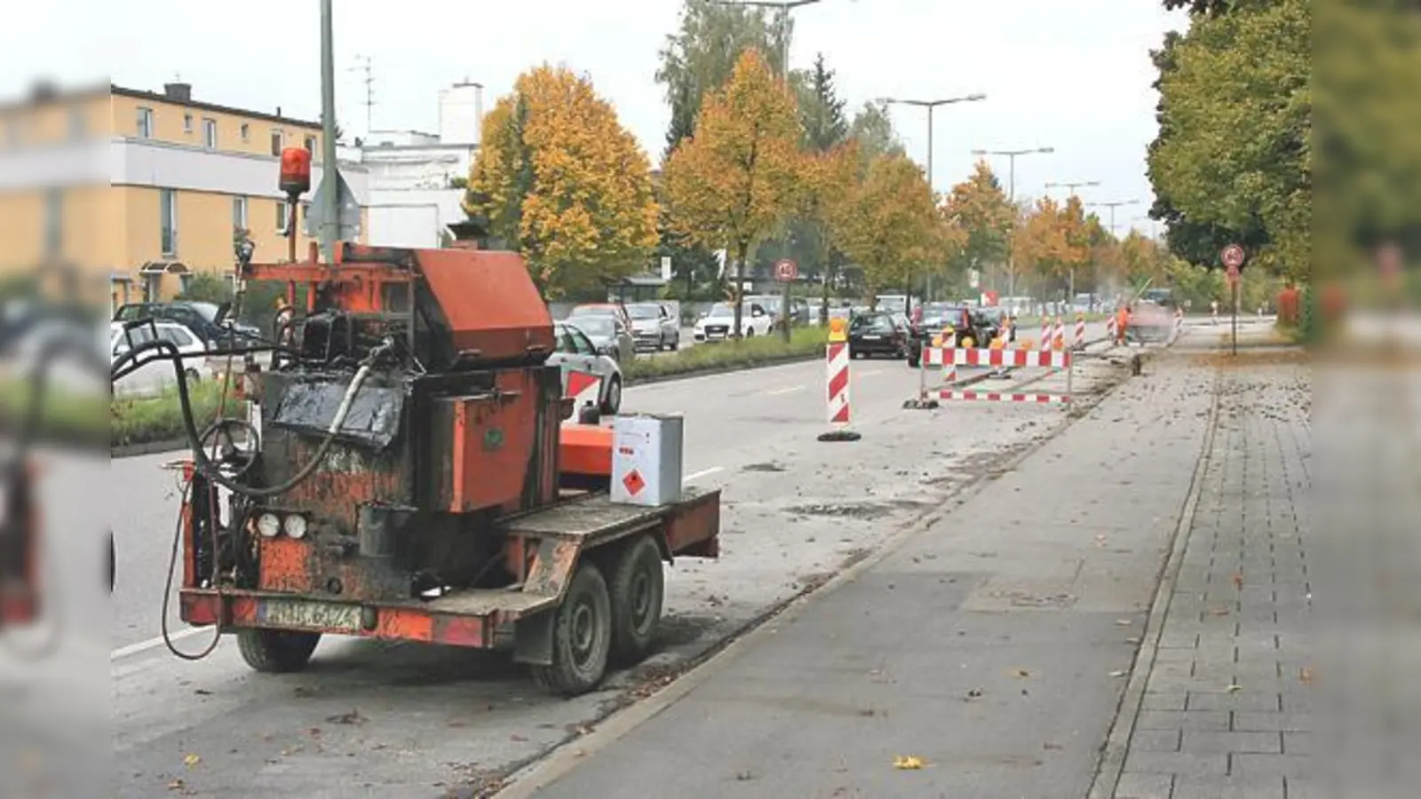 Bis voraussichtlich Ende Oktober dauert die Fahrbahnsanierung des Wintrichrings. 	 (Foto: ws)