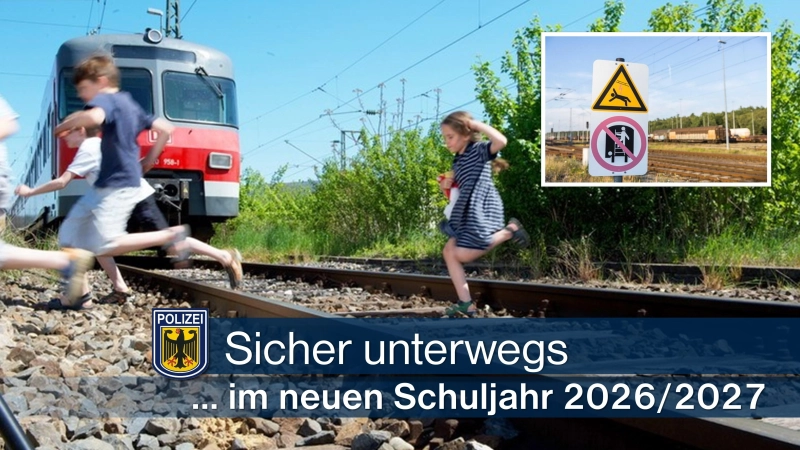 Leichtsinn kann – nicht nur bei Kindern – zur Gefahr für Leib und Leben werden. Die Bundespolizei gibt deshalb Tipps zum richtigen Verhalten an Bahnanlagen.  (Foto: Bundespolizei)