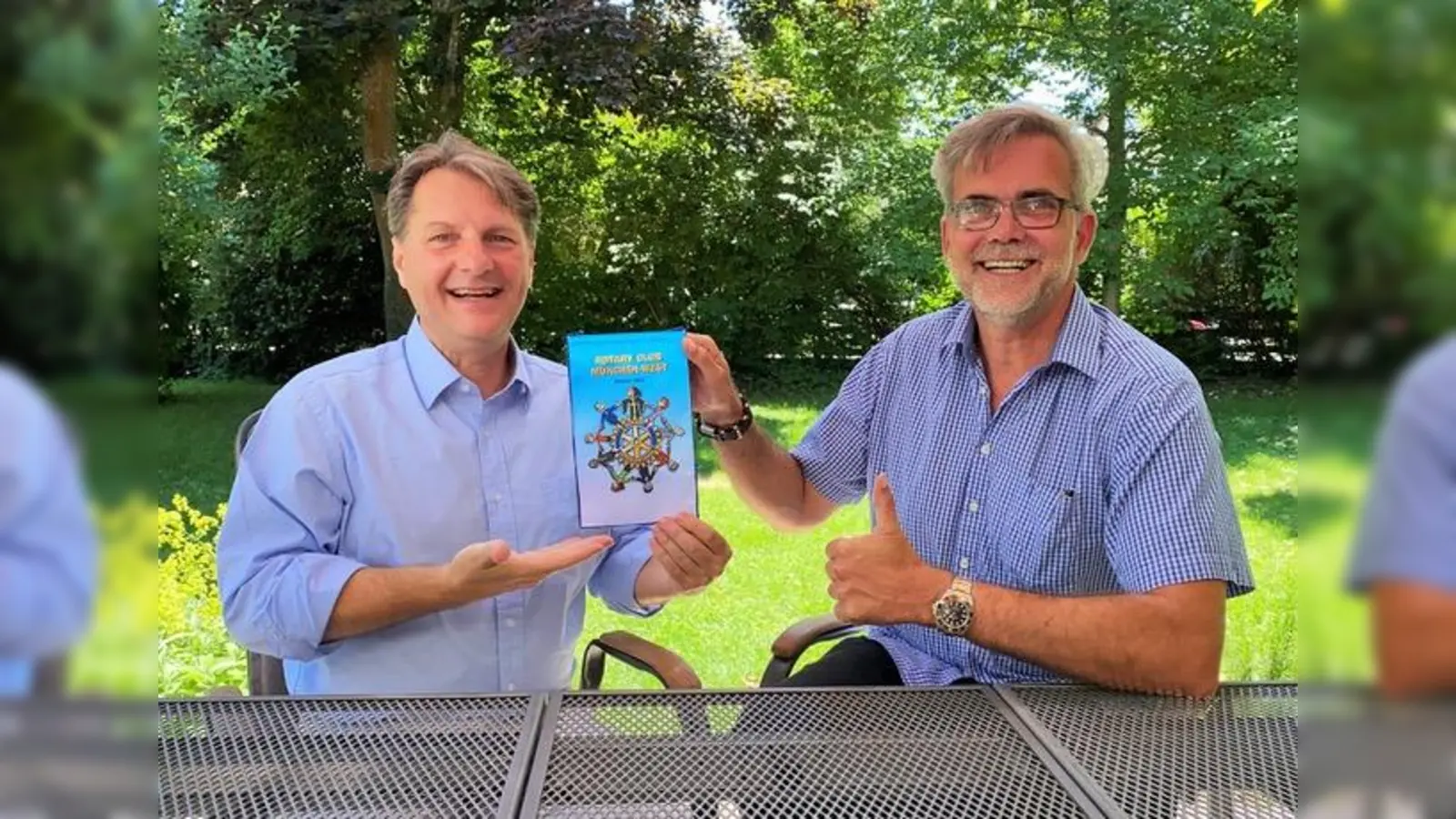 Pünktlich zu Beginn des neuen rotarischen Jahres ging die Präsidentschaft des<br>Rotary Clubs München-West von Dr. Ronald Heggmaier (links) am 1. Juli auf Stefan Schlosser über. (Foto: privat)