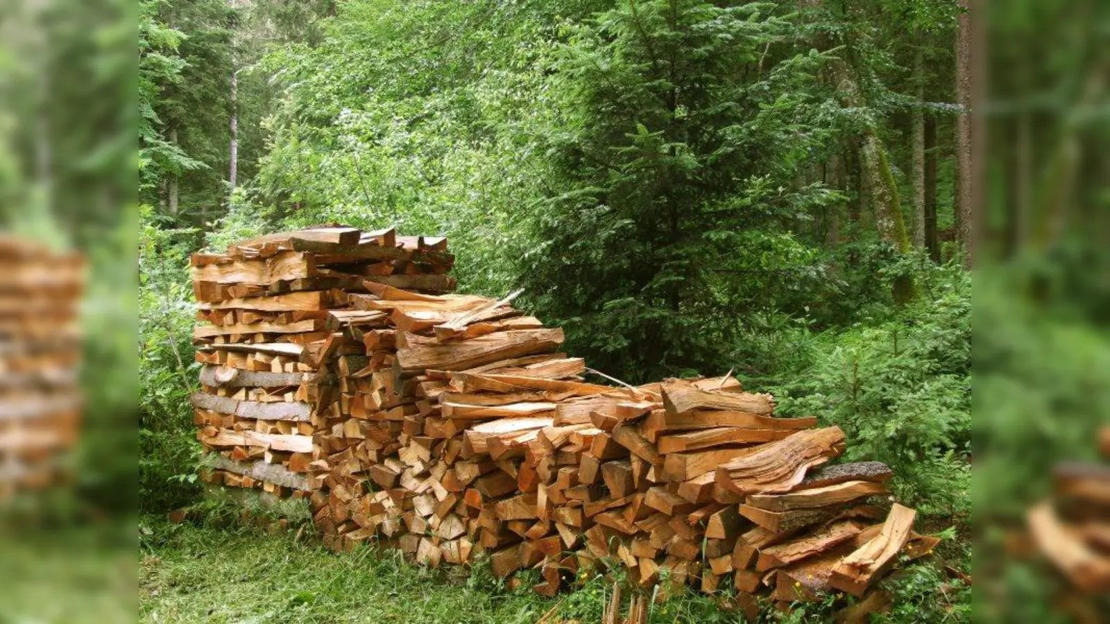 Tatort Brennholzlager: Ein aggressiver Mann entwendete mehrere Säcke Holz von einem Lager in Geisenbrunn. Als er auf frischer Tat ertappt wurde, ging er auf den Besitzer los. (Foto: Rainer Sturm/pixelio)