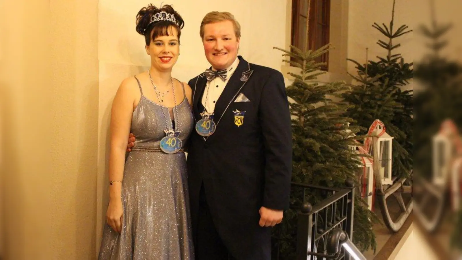 Wurden im Augustiner-Kelller inthronisiert: Prinz Anselm I. und Prinzessin Annalena I., das diesjährige Faschingsprinzenpaar des Faschingsclub Neuhausen. (Foto: sb)