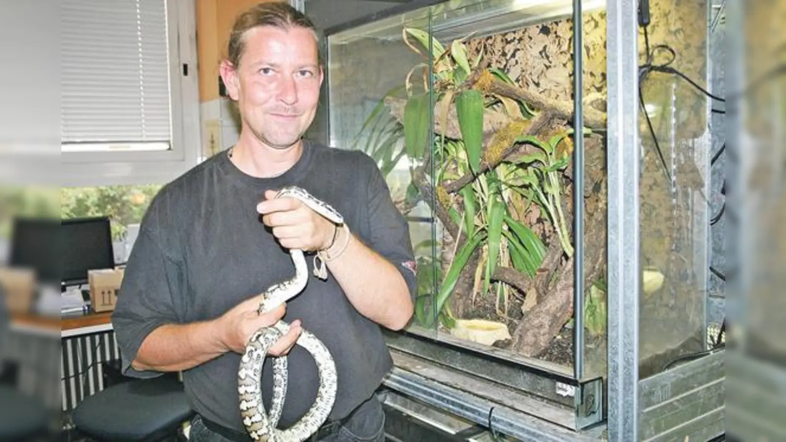 Erleichterung bei Markus Baur: Die Zukunft der Reptilienauffangstation ist gesichert.	 (Archivfoto: scy)