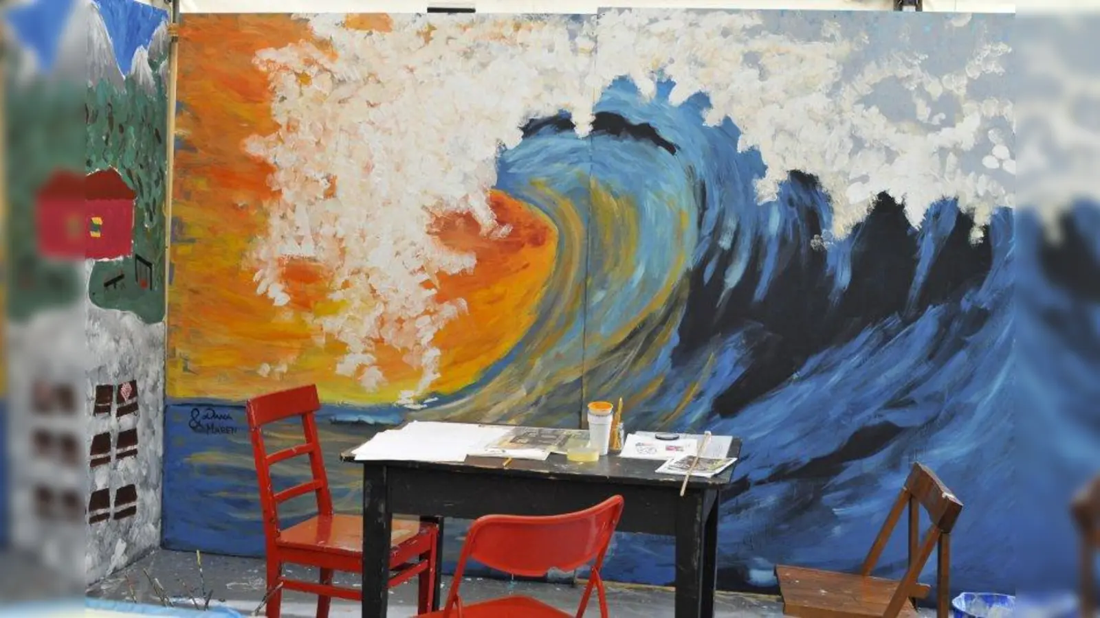 Der Kreativität freien Lauf lassen können Kinder und Jugendliche zwischen 7 und 15 Jahren bei der kostenfreien Ferienakademie Kunst &amp; Krempel im Olympiapark. (Foto: Kultur & Spielraum e.V.)