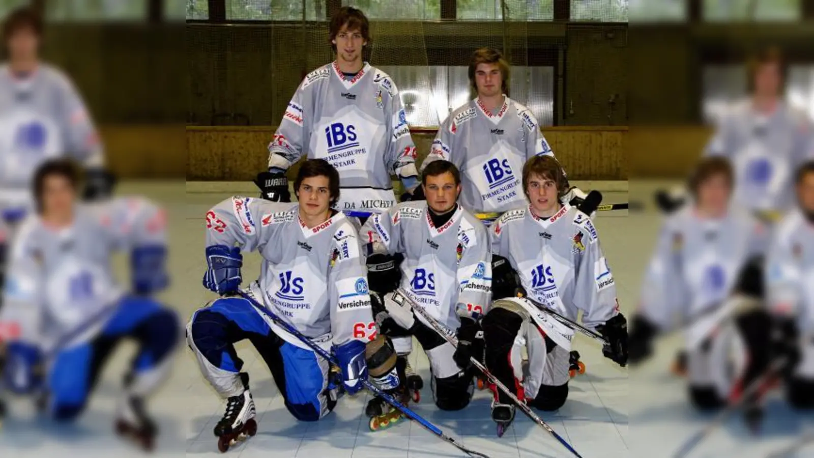 Dank der erfolgreichen Nachwuchsarbeit bei den Young Rollers wurden jetzt mit (v.l.) Levin Schumacher, Christian Köllner, Florian Engel, Moritz Kraus und Daniel Rossi gleich fünf Spieler in den erweiterten Kader der U-19 Inlinehockey-Nationalmannschaft berufen. (Foto: Eckardt)