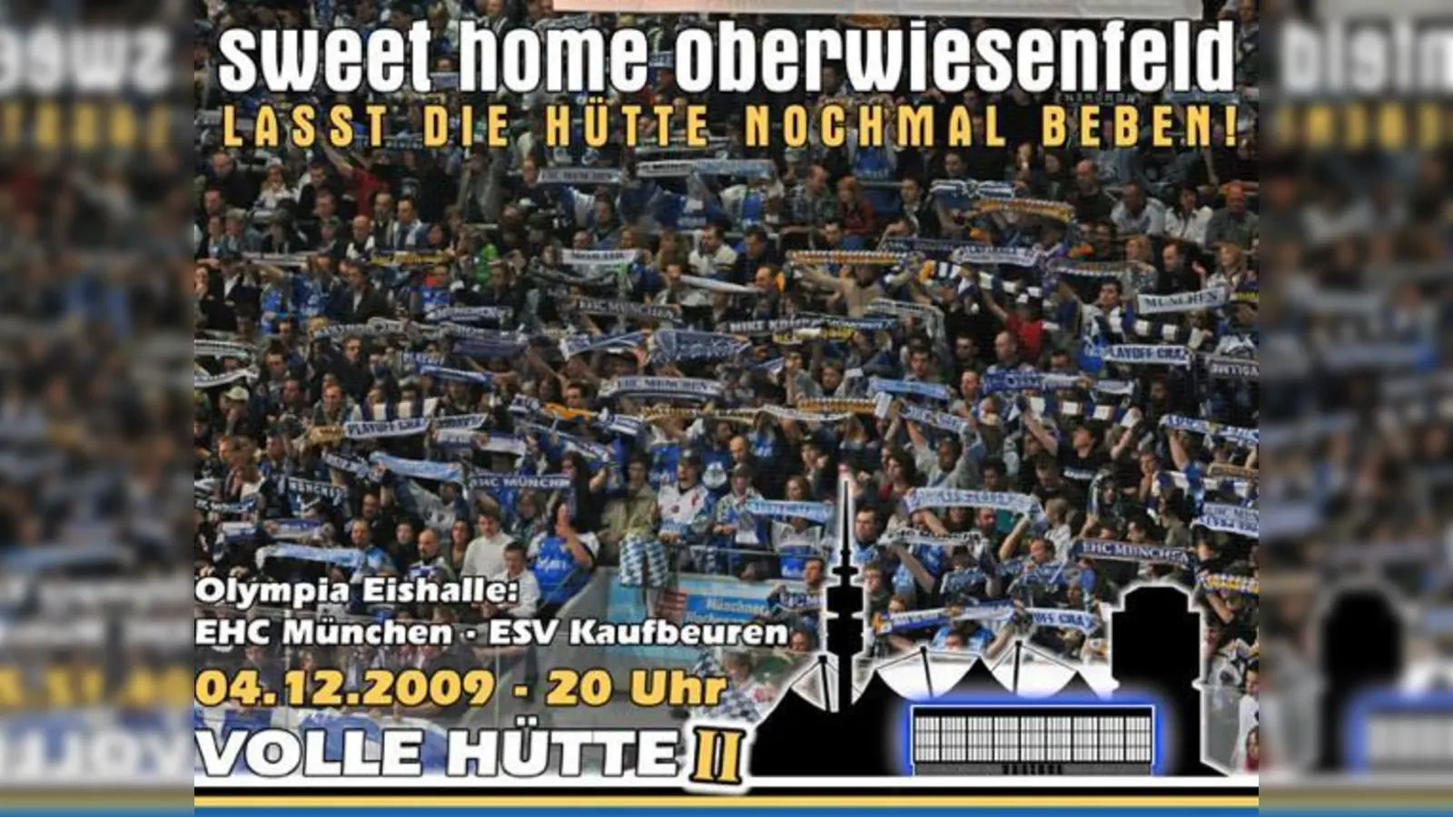 Sweet Home Oberwiesenfeld: Beim Spiel des EHC München gegen den ESV Kaufbeuren am 4. Dezember sollen über 6.000 Zuschauer ins Olympia-Eisstadion kommen.  (Foto: VA)