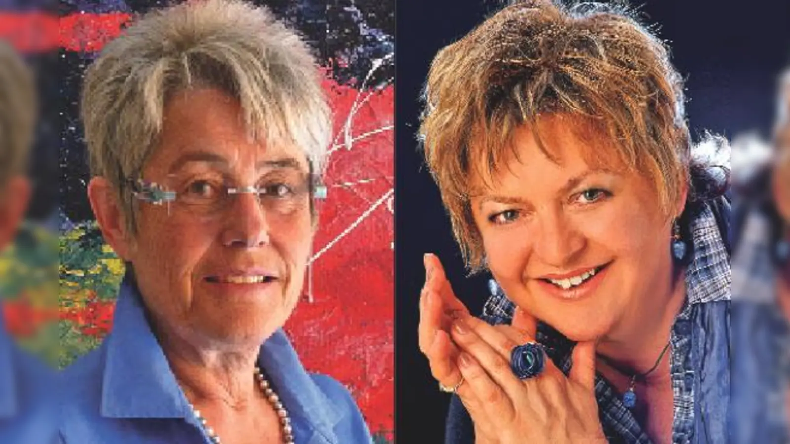 Gerhild Hoffmann (links) und Anneliese Adelsperger zeigen beim Stockers ihre Arbeiten.	 (Fotos: privat)