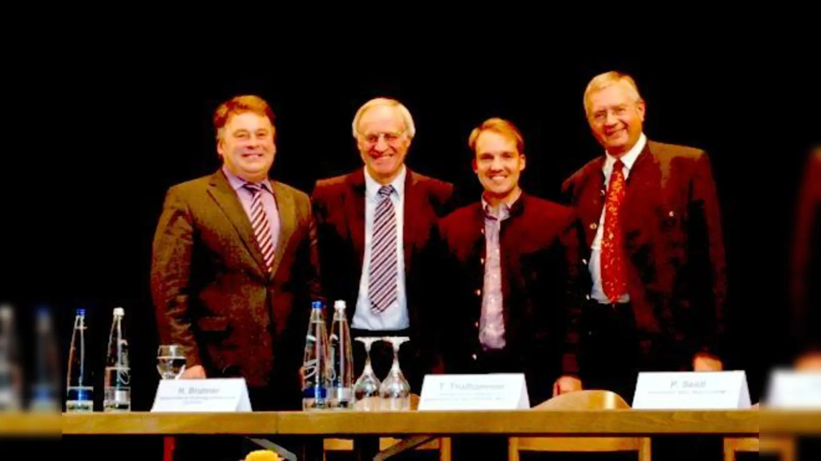 Staatsminister Brunner, Prof. Dr. Dr. Heißenhuber,  Tobias Thalhammer, Peter Seidl.	 (Foto: Privat)