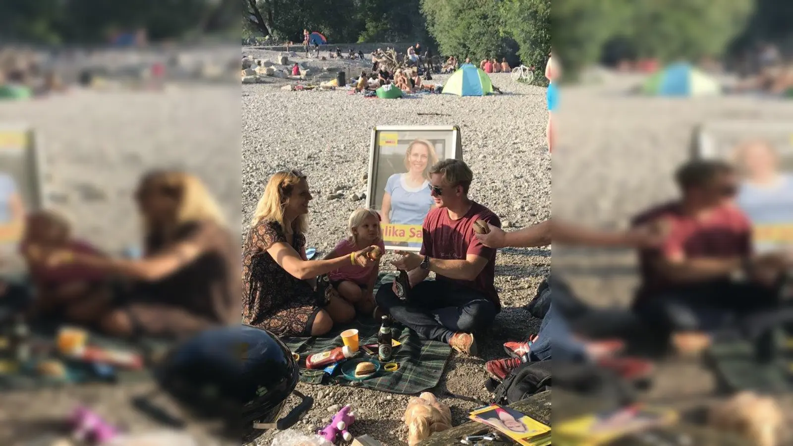 Julika Sandt lud am Tag der offenen Gesellschaft zum Flaucherpicknick ein. (Foto: FDP)