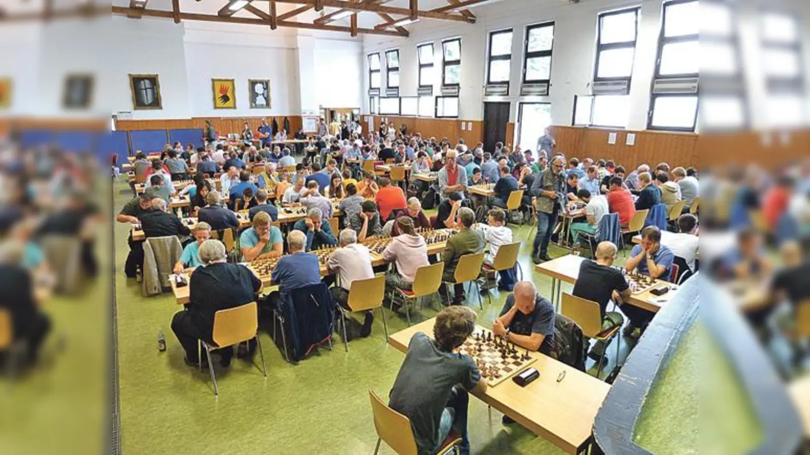 Das 12. Kirchseeoner Schachfestival war auch heuer wieder ziemlich gut besucht. 	 (Foto: Verein)