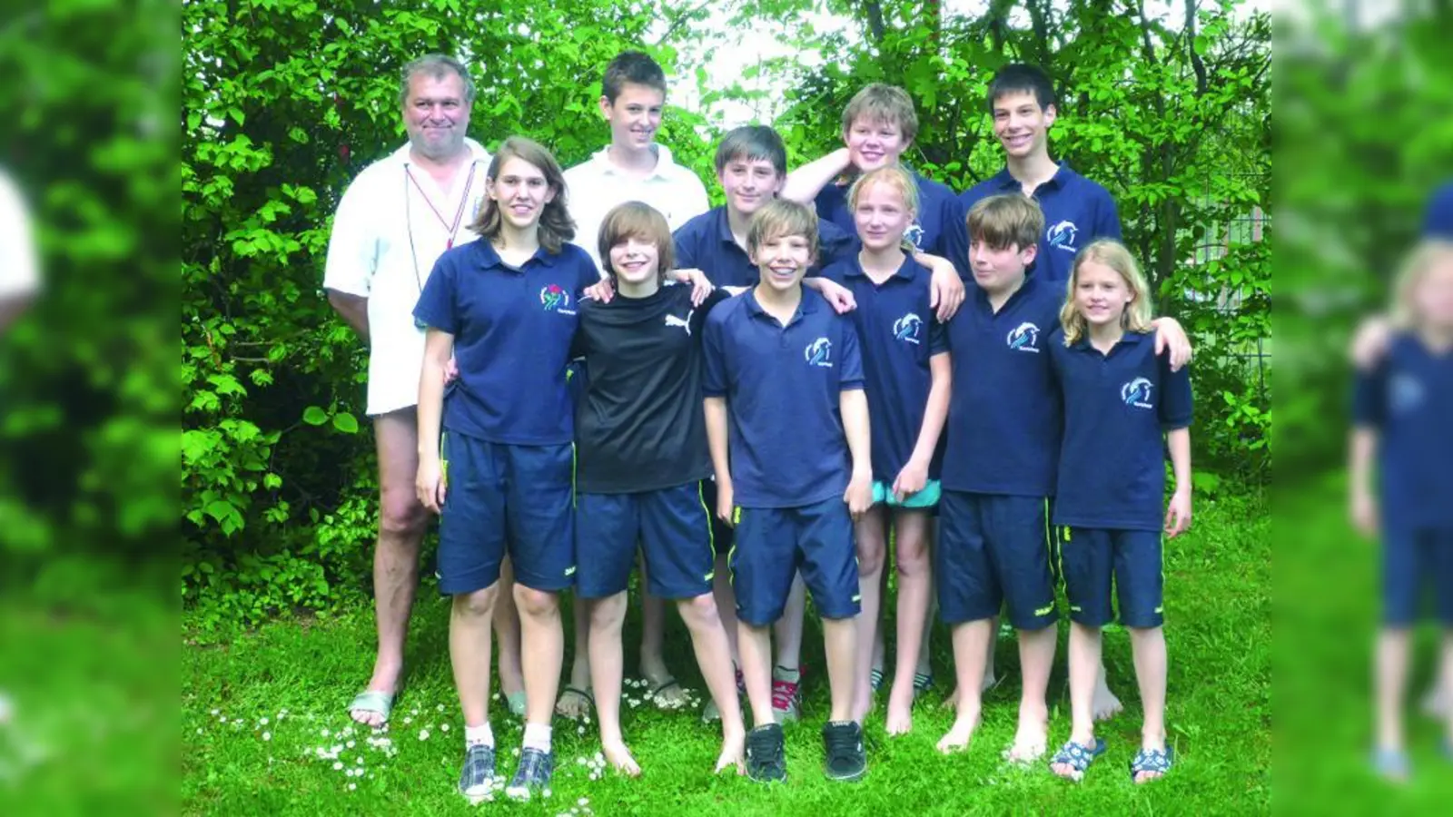 Die Mannschaft des TSV Eintracht Karlsfeld beim 15. Internationalen Nachwuchsschwimmfest in München. (Foto: pi)