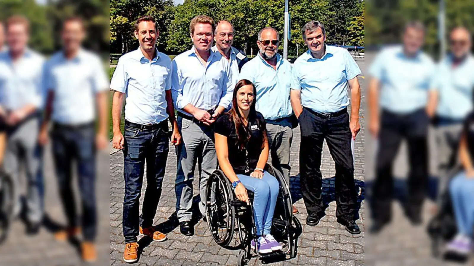 Beim Besuch der Ruderregattaanlage in Oberschleißheim. 	 (Foto: VA)