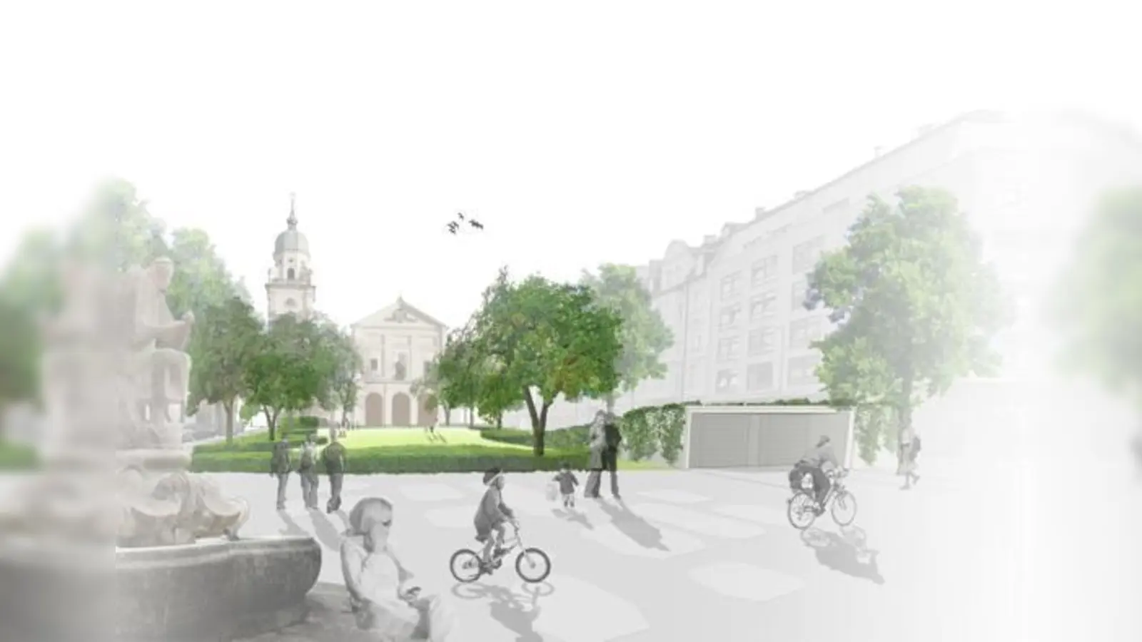 Nach dem Bau der Tiefgarage soll der Josephsplatz größer und schöner werden, so das Ziel der Stadt.		 (Foto: Erdmann Kicherer)