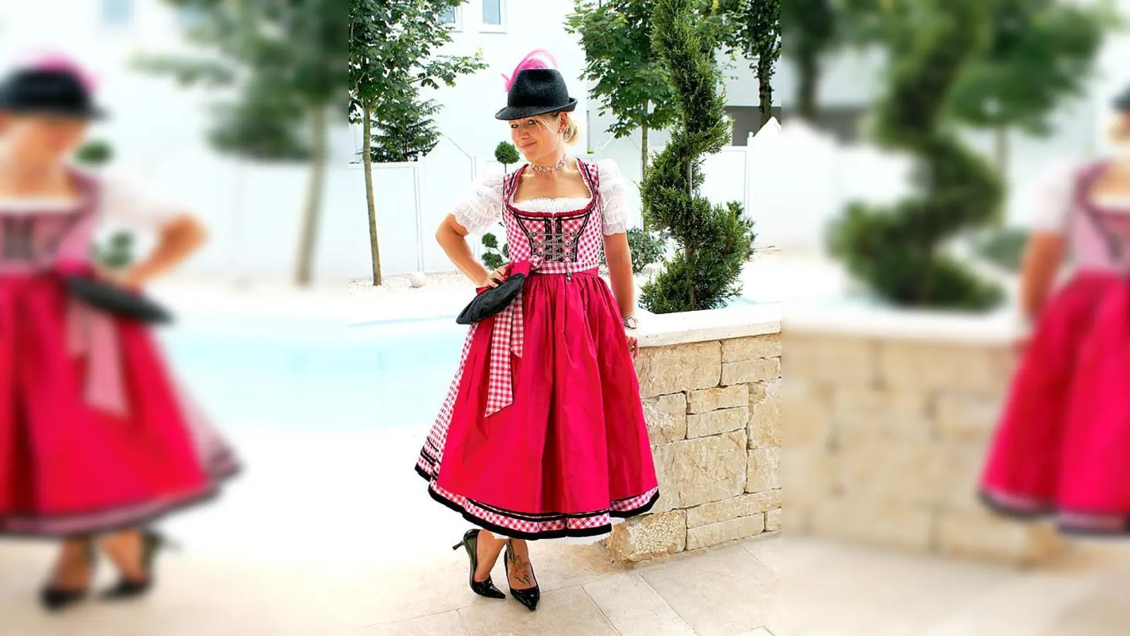 Fesche Mädchen, wie hier in einem Dirndl von Anitas Trachtenkammerl, werden dringend als Glücksfee für das Bürgerfest gesucht.	 (Foto: Anitas Trachtenkammerl)