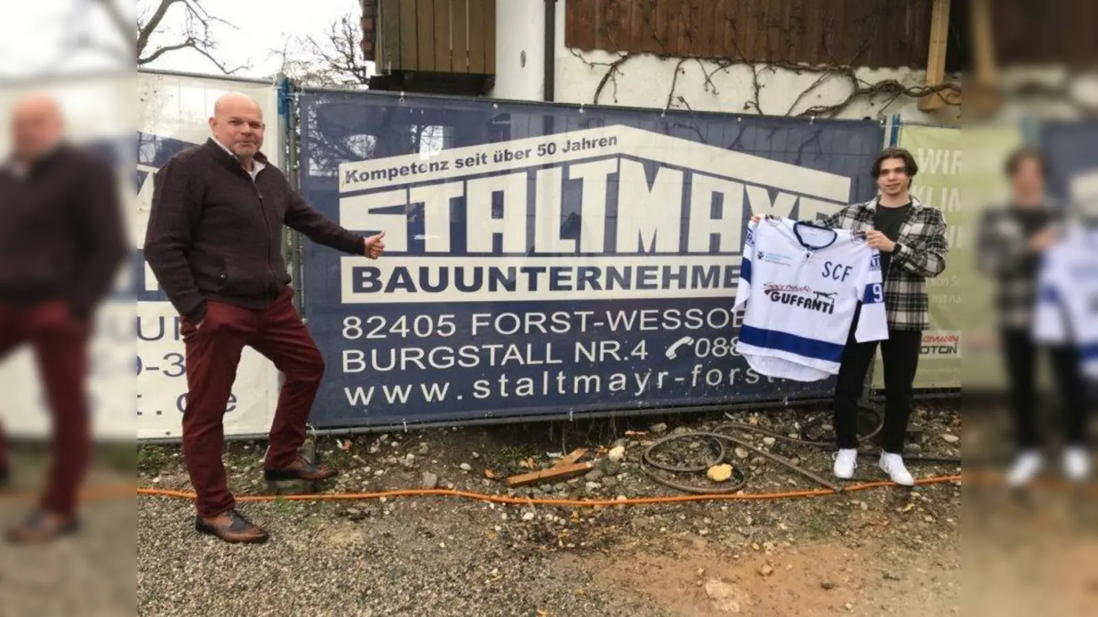 Kommt von den Peißenberger „Miners“ wieder zurück zu den Forster „Nature Boyz“: Julian Kraus. Darüber freut sich besonders auch Sepp Bachmeier. (Foto: SC Forst)