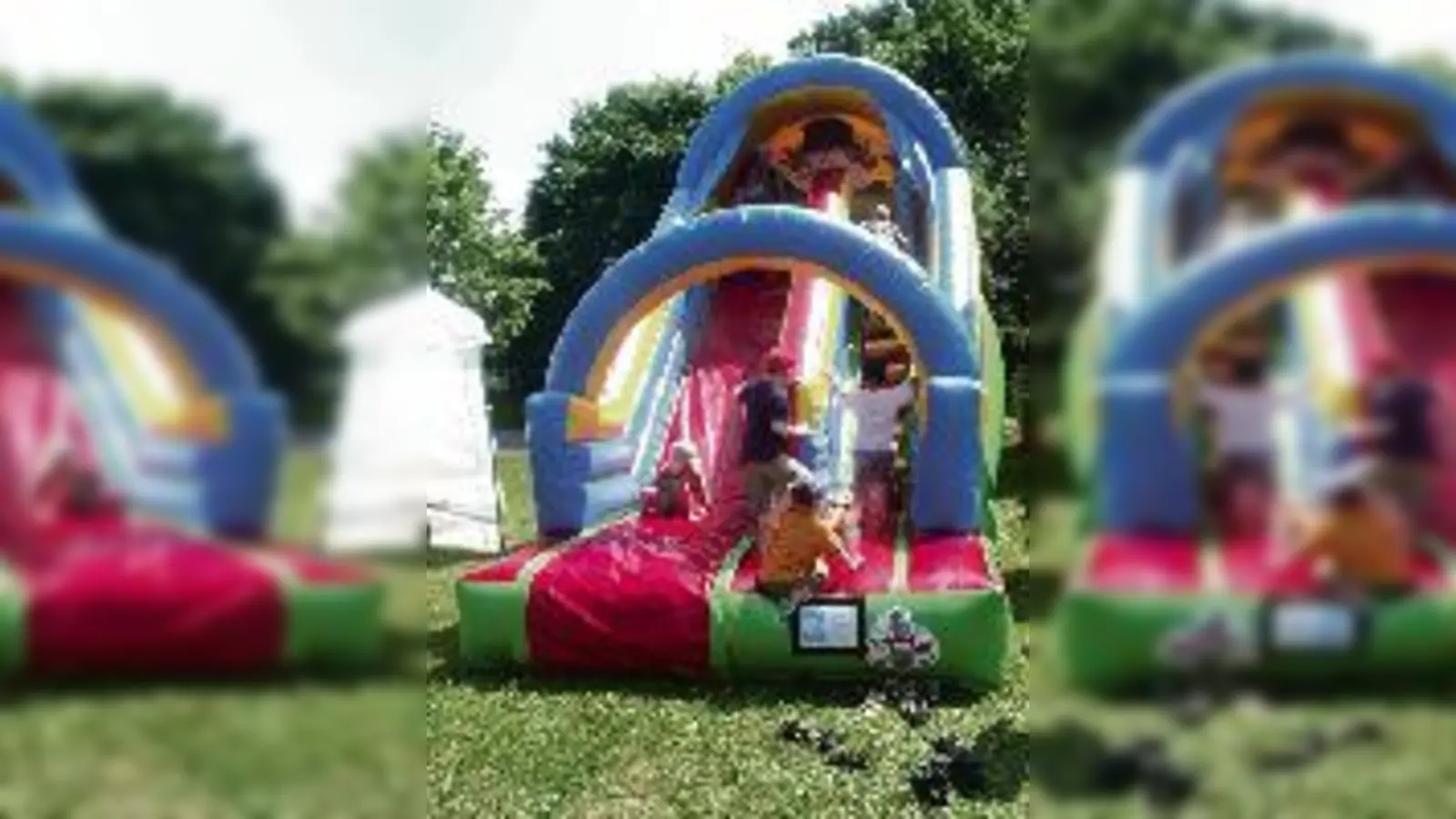 Highlight beim Kinderfest in Berg am Laim  die aufblasbare Rutsche. 	 (Foto: VA)