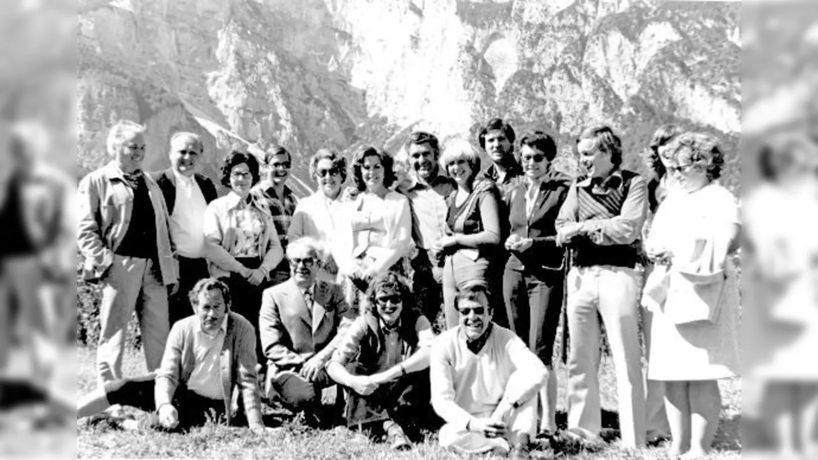 Erster Besuch der Mitglieder des Ottobrunner Gemeinderates mit Bürgermeister Ferdinand Leiß (obere Reihe, links) in Margreid. Auch Karl-Heinz Lange war dabei (obere Reihe, Mitte). 	 (Foto: privat)