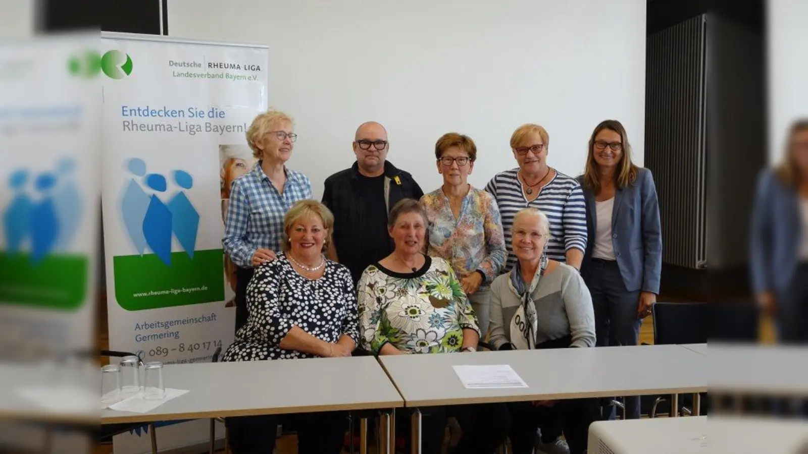 Das neu gewählte Leitungsteam der AG Germering der Deutschen Rheuma-Liga mit Claudia Zeiler, Geschäftsführerin des Landesverbandes Bayern (r.). (Foto: Rheuma-Liga)