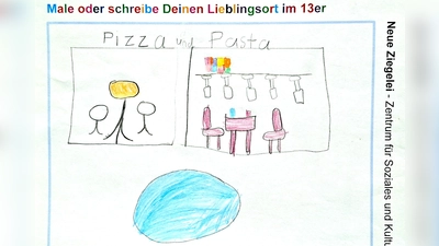 Kreativ, fantasievoll und informativ sind die Lieblingsorte von Bogenhausern auf DINA4-Papier mit Farbstiften gemalt oder beschrieben worden. (Foto: Neue Ziegelei)