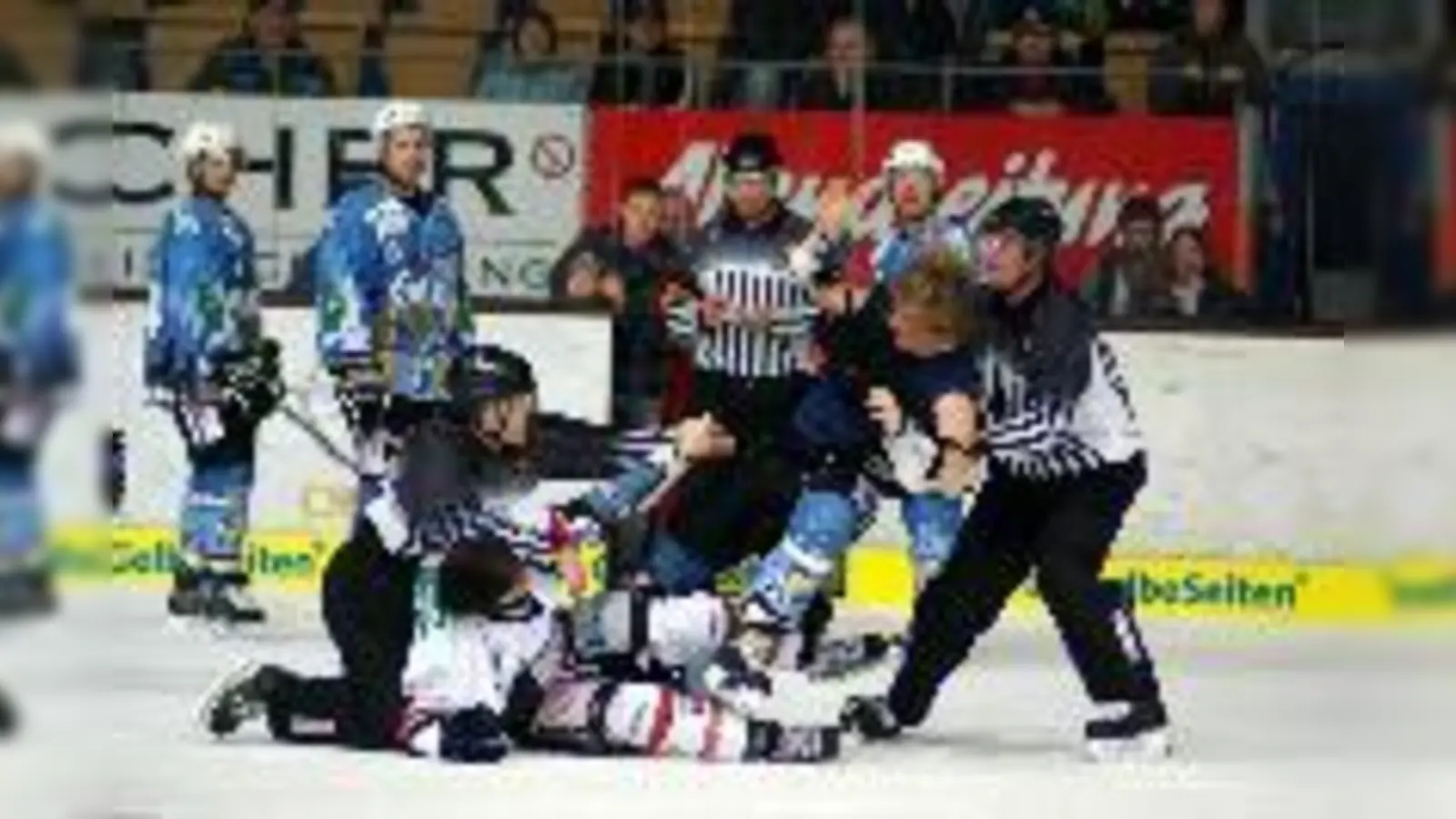 „Solche Szenen haben im Eishockey nichts zu suchen,  wütete Winkler beim Spiel gegen die Falken.  (Foto: hh-muc)