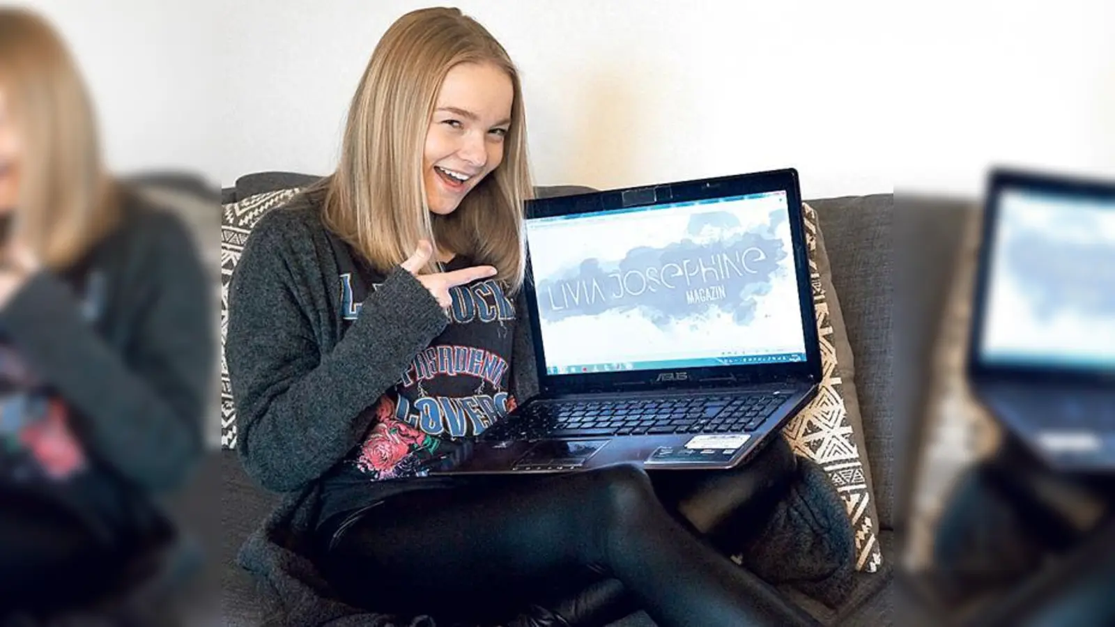 Livia präsentiert ihr erstes Online-Magazin »Livia Josephine« in dem es jede Menge Tipps für Jugendliche gibt. 	 (F: hw)