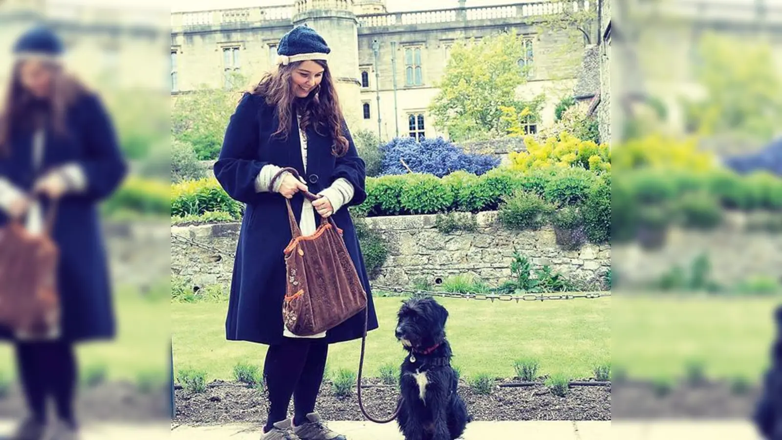 Laura Theis mit ihrem Hund Wodehouse. 	 (Foto: privat)