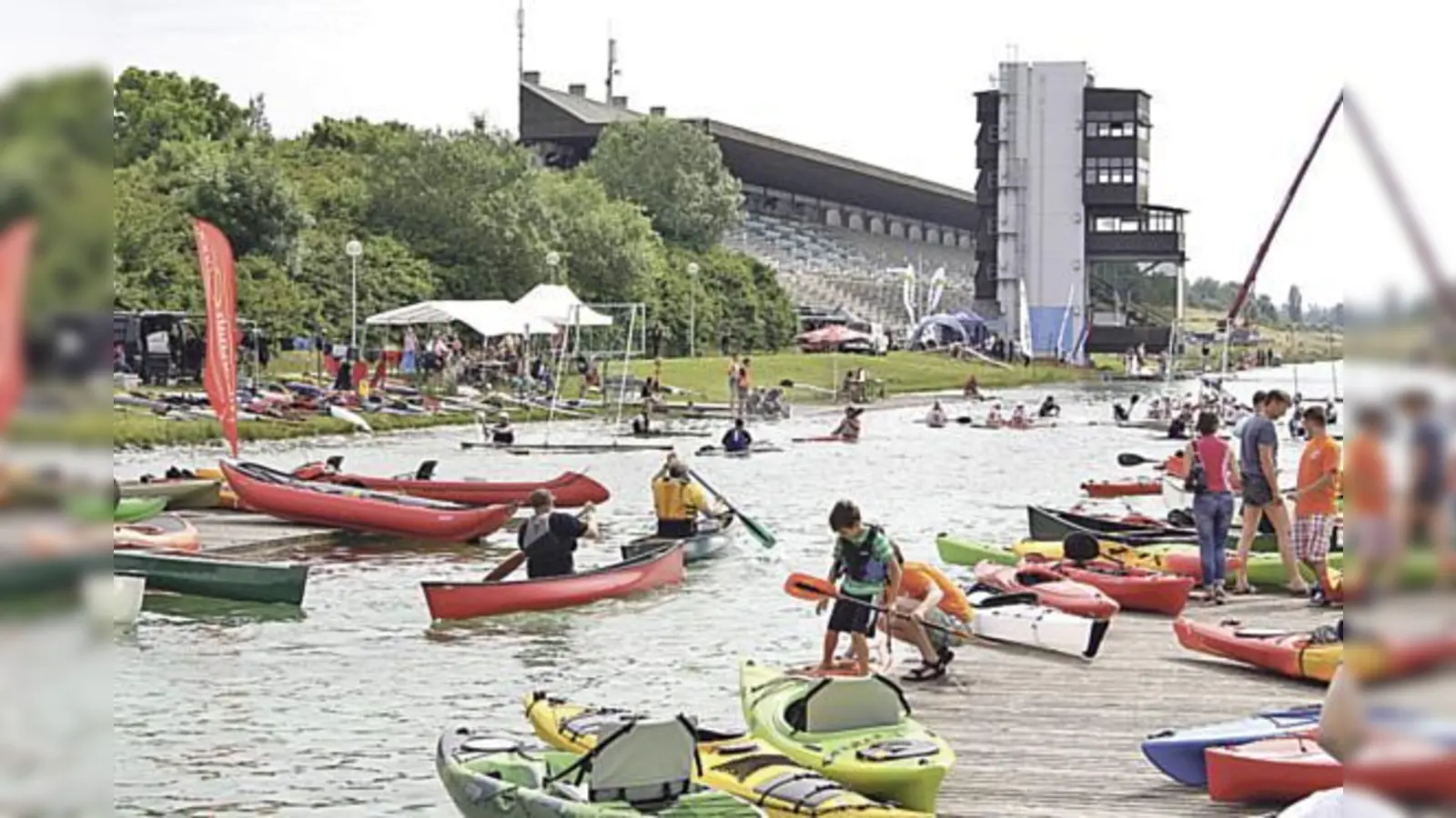 So richtig viel los war am Wochenende auf dem Wasser in Oberschleißheim. Viele Besucher kamen am Samstag und am Sonntag.	 (Foto: VA)