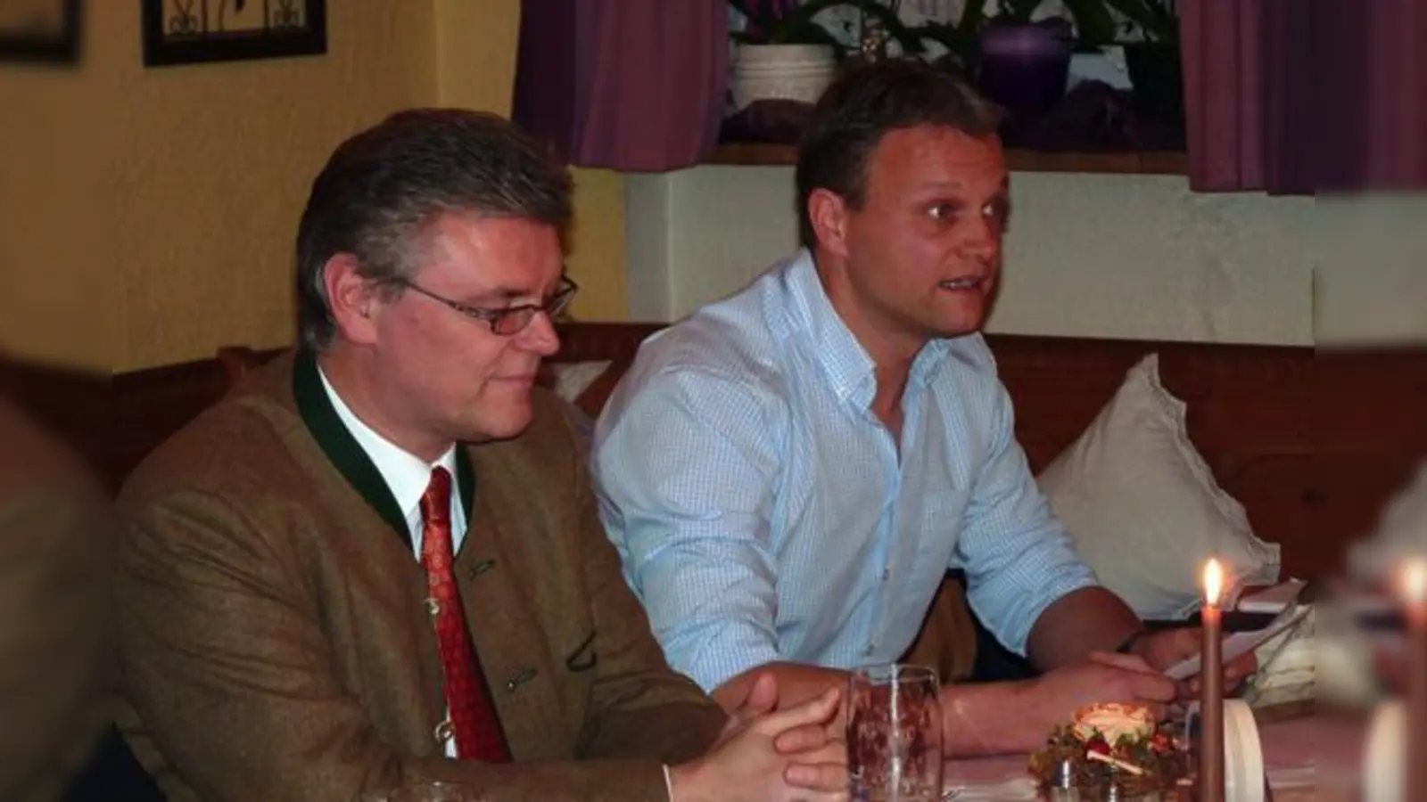 Bürgermeister Rainer Schneider (l.) und CSU-Fraktionssprecher, Thomas Seidenberger, sind sich einig: »Wir waren jederzeit eine gute Gemeinschaft.«	 (F.: bb)
