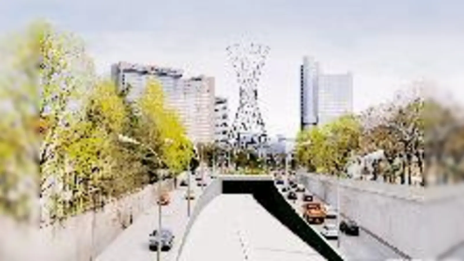 Umstrittene Ortsmarke: »Mae West« am Effnerplatz.	 (Foto: teamwerk-architekten)