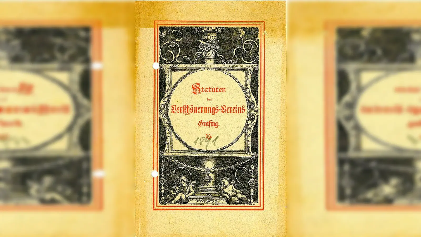 Die 1891 beschlossene Satzung des Verschönerungsvereins Grafing.	 (Foto: Stadtarchiv Grafing)