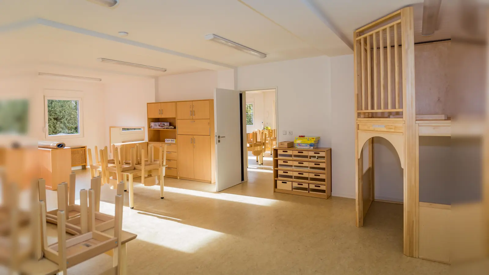 Ab dem 7. Januar ziehen in diese neue Kita die ersten Kinder ein. (Foto: Janina Kufner)