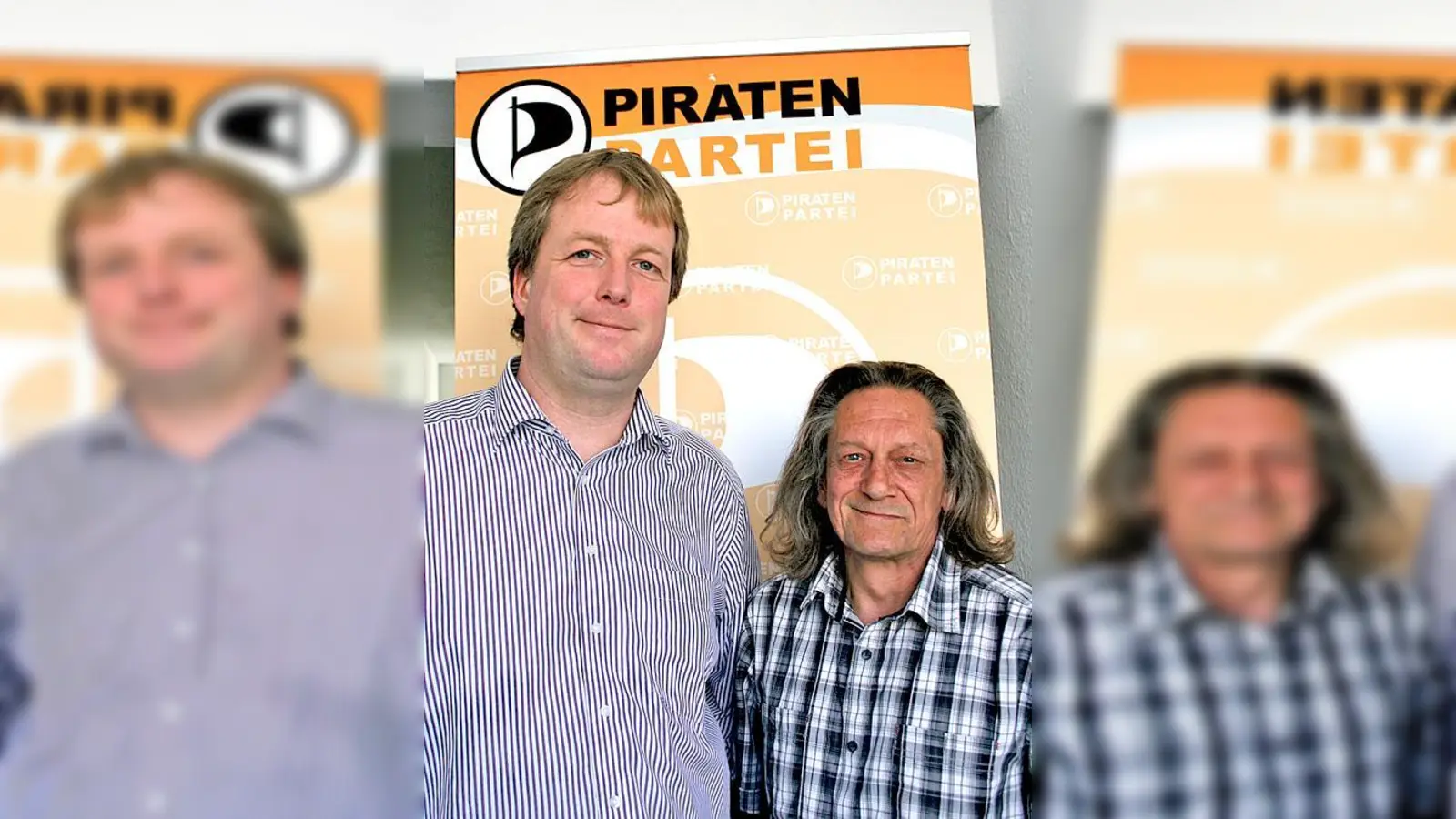 CSU-Überläufer Wolfgang Schropp (rechts) und Münchens Piratenchef Holger van Lengerich.	 (Foto: ws)