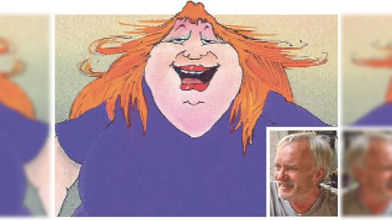 »Frau Jammerkohl« schuf Hansjörg Langenfass (kleines Bild) einst für den WDR. Der Maler, Illustrator und Grafiker betrieb jahrzehntelang ein Atelier in Ismaning.	 (Foto: VA, privat)