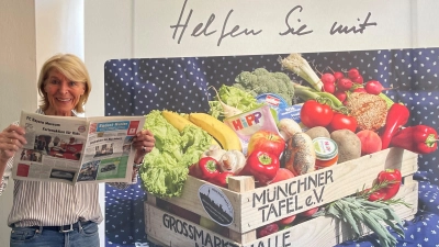 Die Vorsitzende der Münchner Tafel, Hannelore Kiethe, freut sich über die langjährige gute Zusammenarbeit mit den Münchner Wochenanzeigern und dankt für deren Engagement für die gute Sache. (Foto: hw)