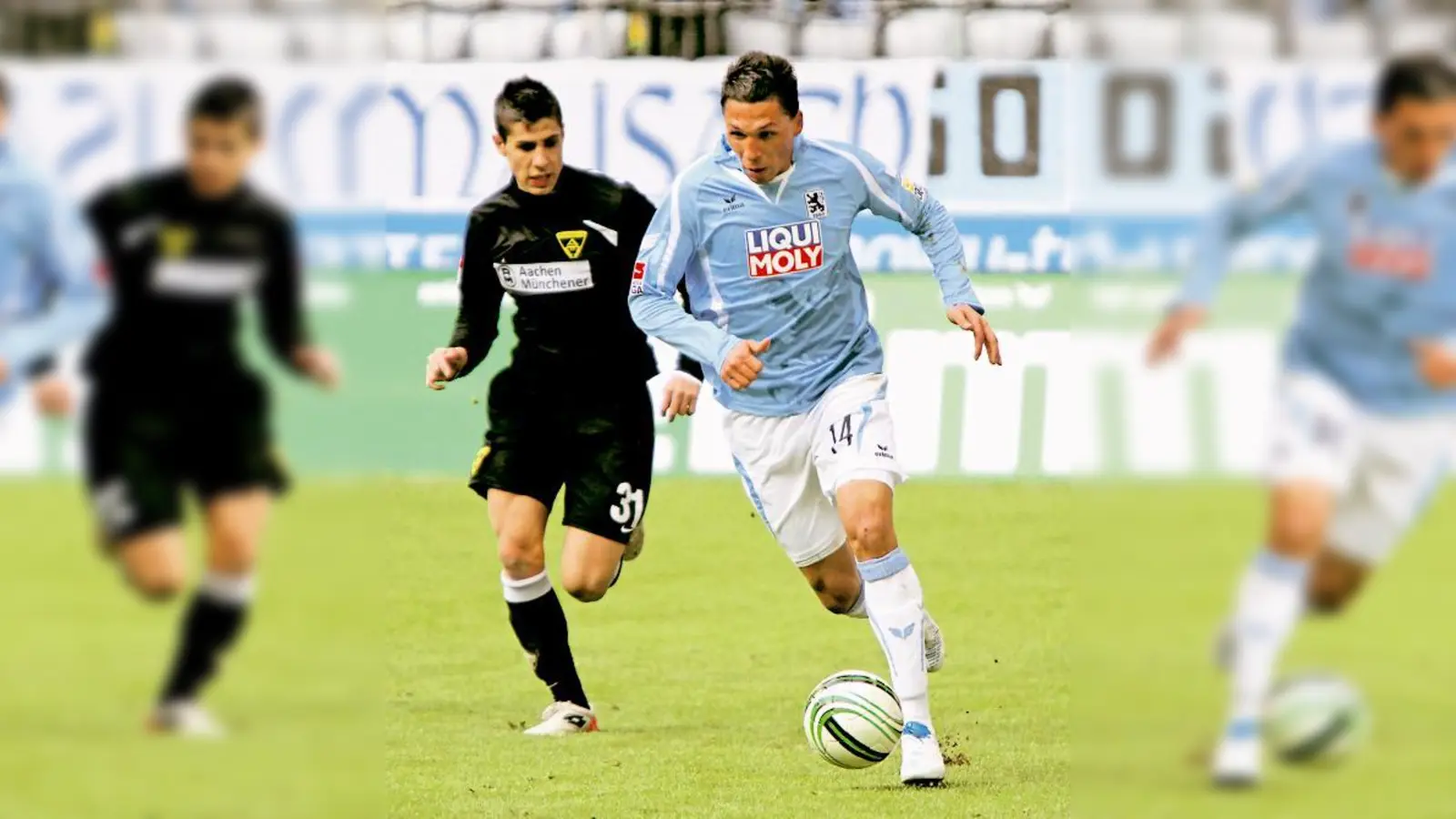 José Holebas (hier im Laufduell mit Alper Uludag) entschied die Partie mit seinem Tor.	  (Foto: Anne Wild)