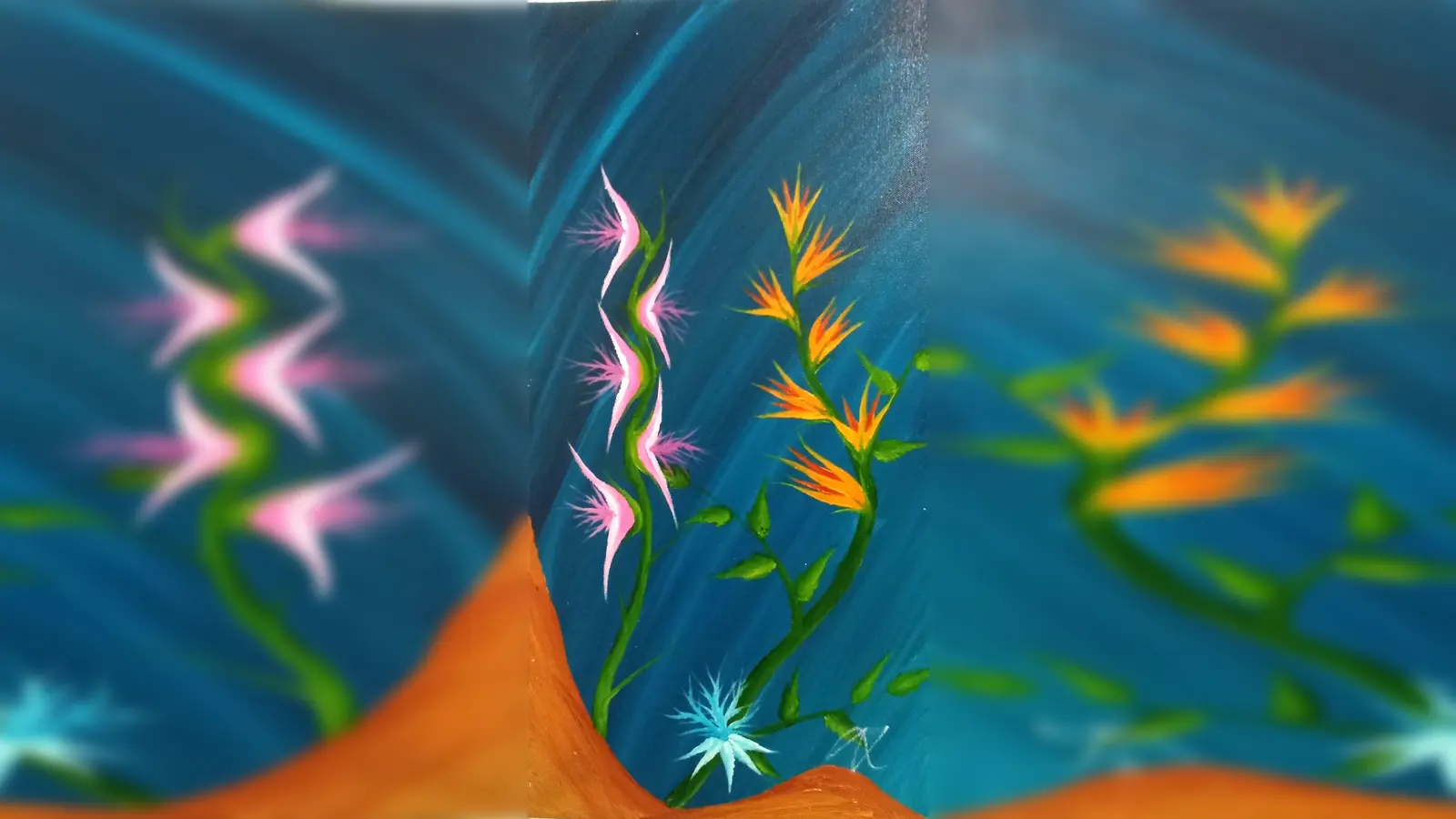 Wunderschöne Bilder in leuchtenden Farben stellt Künstler Christian Tschierske im Amtsgerichtsgebäude Pacellistraße aus. Bitte beachten: Es werden Eingangskontrollen durchgeführt.  (Foto: Pressestelle des Amtsgericht München)