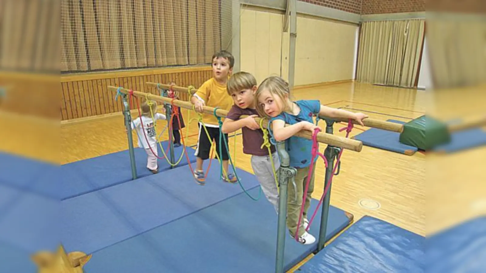 Der Spaß´steht im Vordergrund bei den Feldmochinger »Turnstunden« für die Jüngsten.  (Foto: VA)