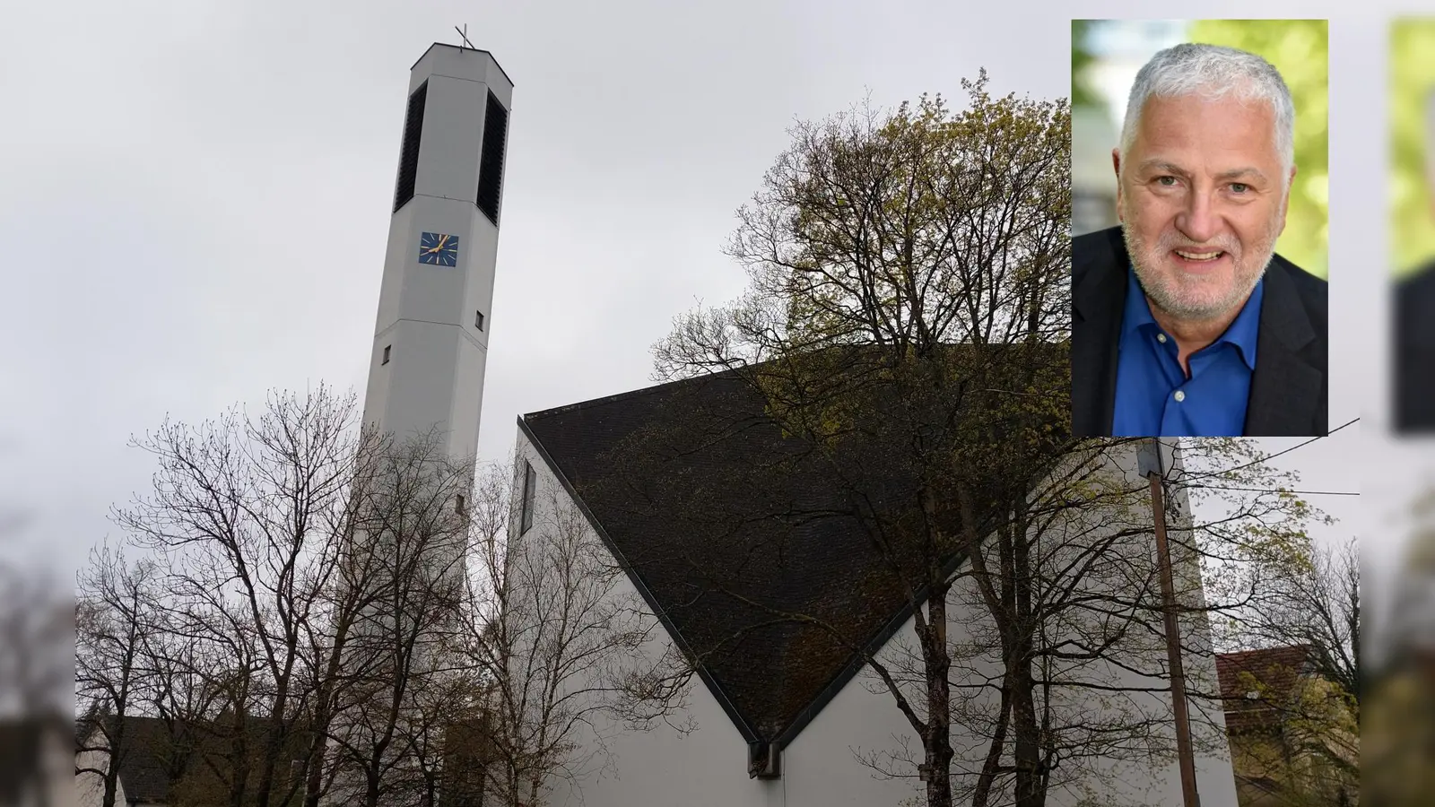 Pfarrer Markus Rhinow aus der Evangelisch-Lutherischen Gemeinde Immanuel-Nazareth hat die Weihnachtsbotschaft verfasst. Großes Bild: die Immanuelkirche. (Foto: privat/bs)