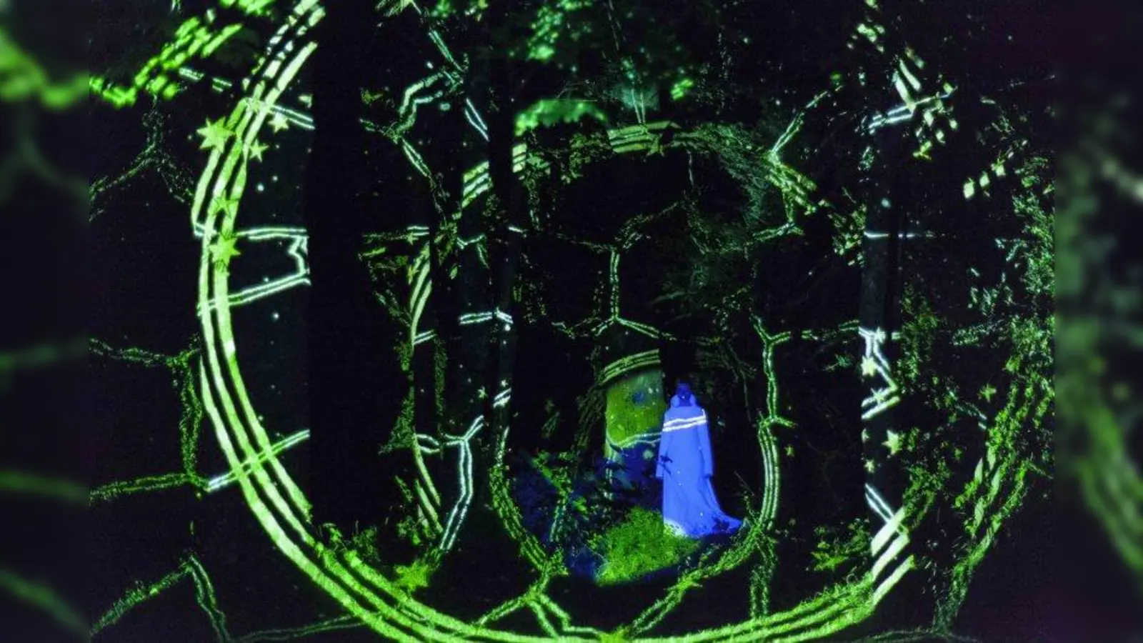 Poetische Videoinstallation der Videokünstlerin Manuela Hartel im Schlosspark Kempfenhausen. (Foto: Manuela Hartel)