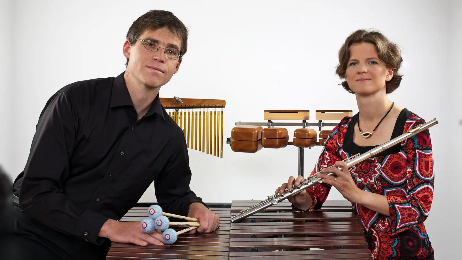 Das duo mélange besteht aus Almut Unger (Flöte) und Thomas Laukel (Marimba).  (Foto: duo mélange)