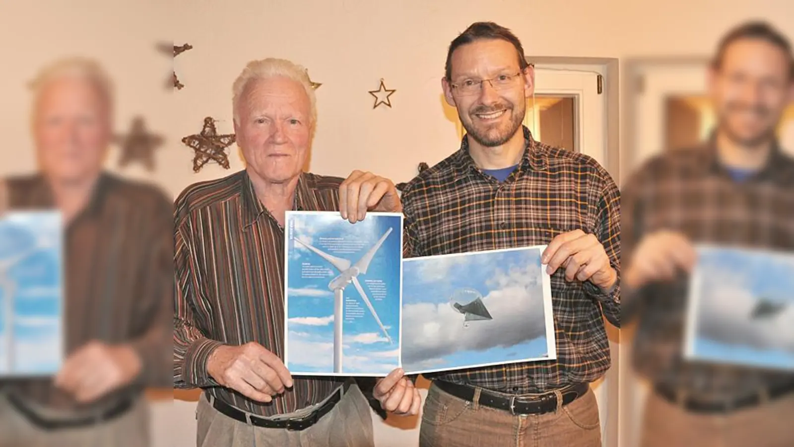 Heinrich Hufnagel und Andreas Schumann, Mitbegründer der Fachschaft Energie, haben  eine mobile Wind-Messstation entwickelt.  (Foto: Sybille Föll)