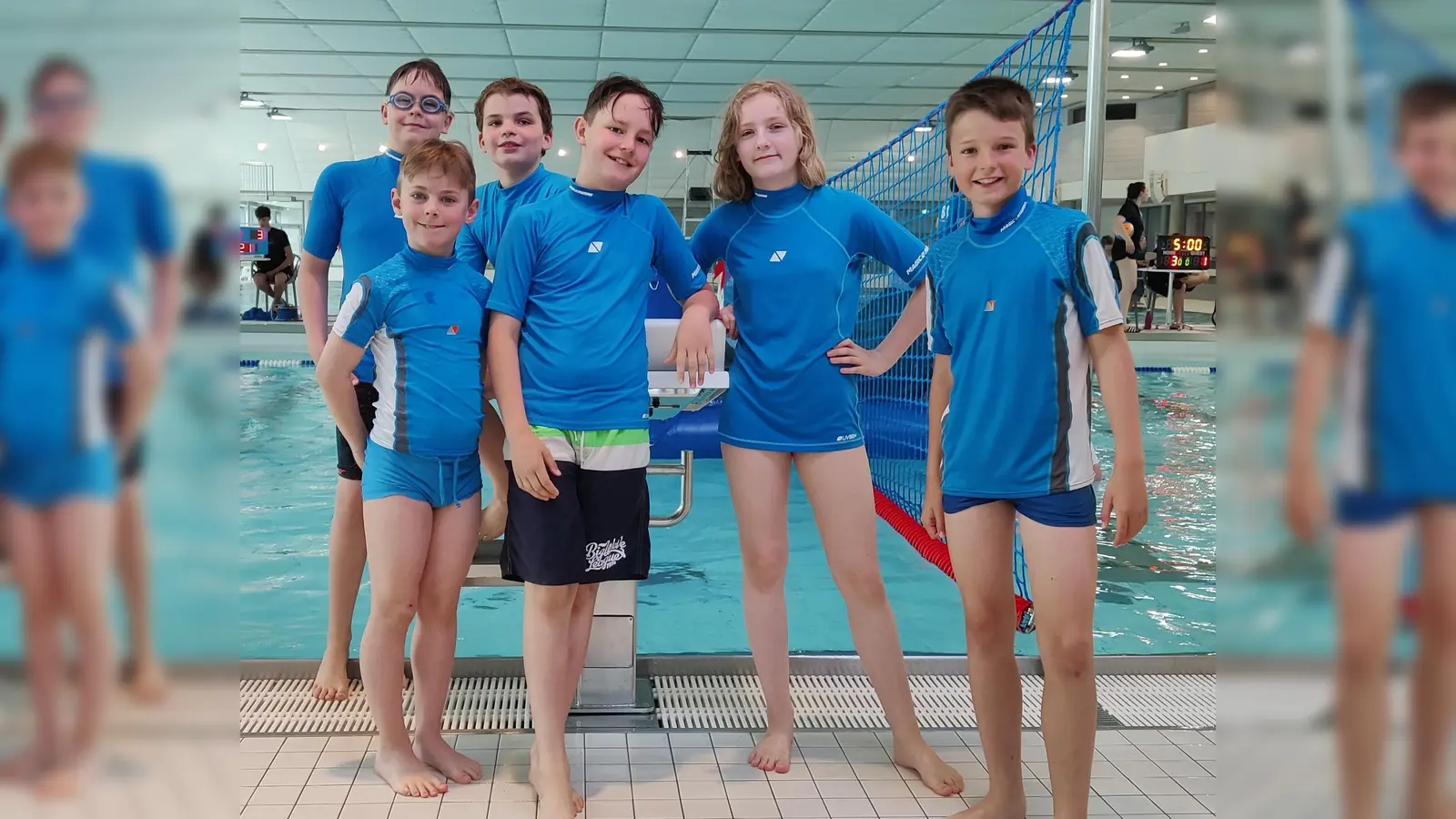 Die Youngsters: Maximilian Fuhrmann, Paul Ablay (hinten v. l.), Noah Weber, Louie Kalteis, Selma Kempe und Alexander Kailbach (vorne v. l.) (Foto: SV Dachau)