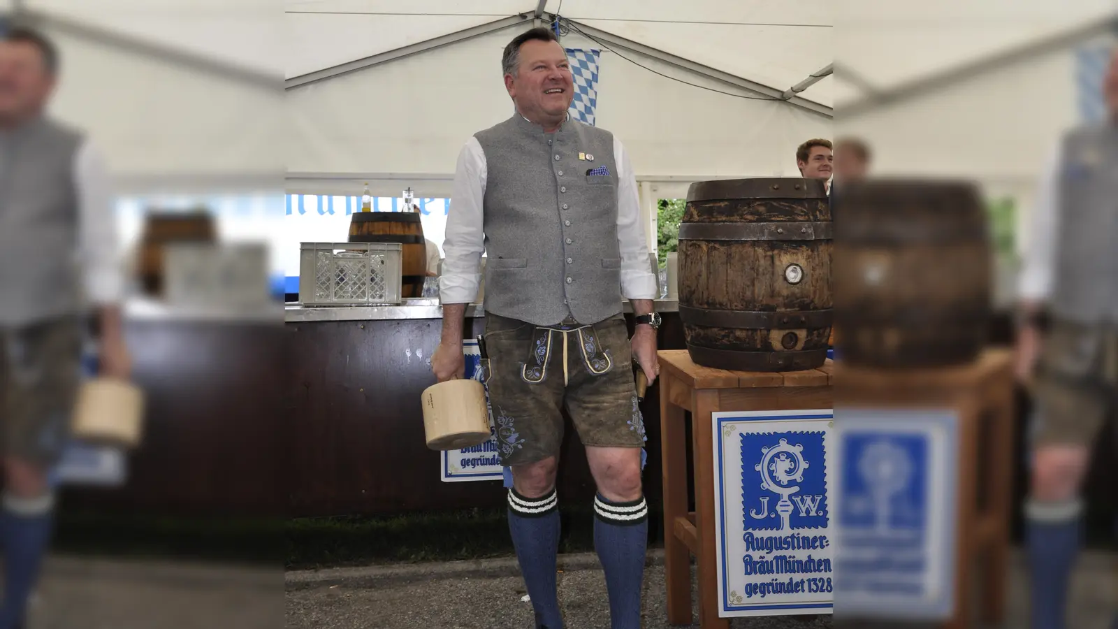MdL Josef Schmid wird beim Allacher Dorffest wieder das erste Fass Bier anzapfen. (Foto: pr)