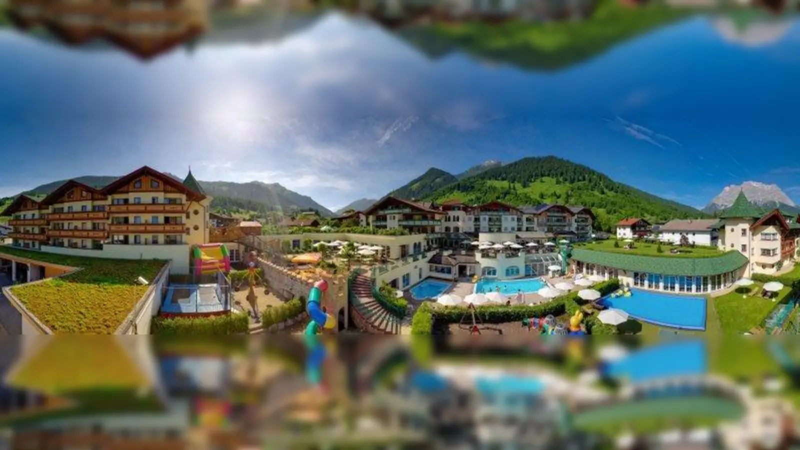 Einzigartiges Feriendomizil auf der Sonnenseite der Zugspitze: das First class Kinderhotel Alpenrose (Foto: pi)