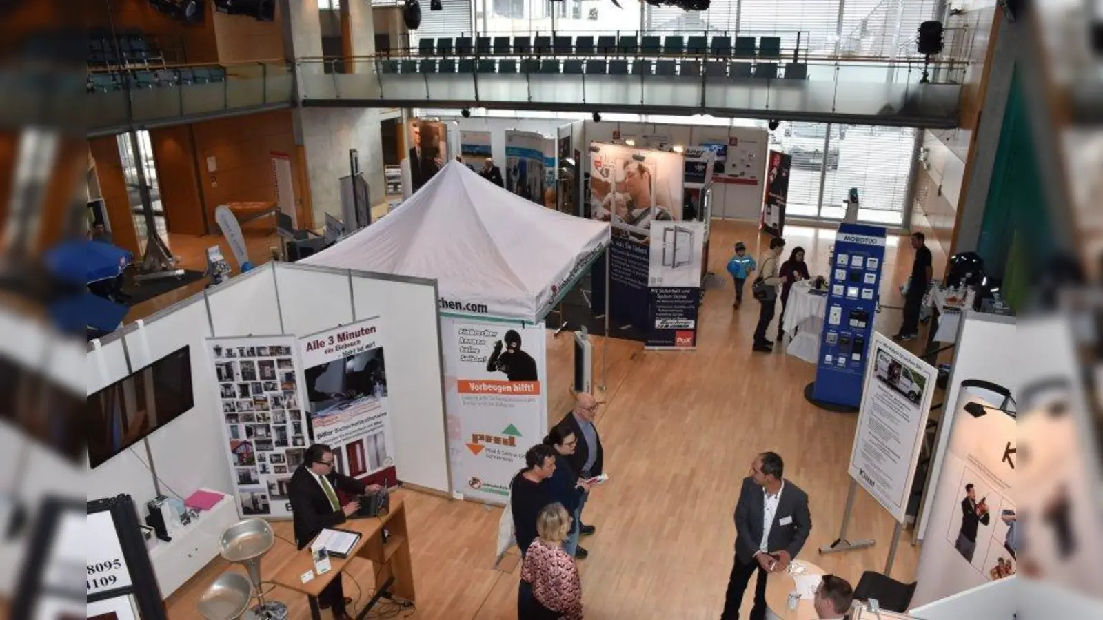 Auf der Einbruchschutzmesse war nicht viel los. (Foto: Hauck)