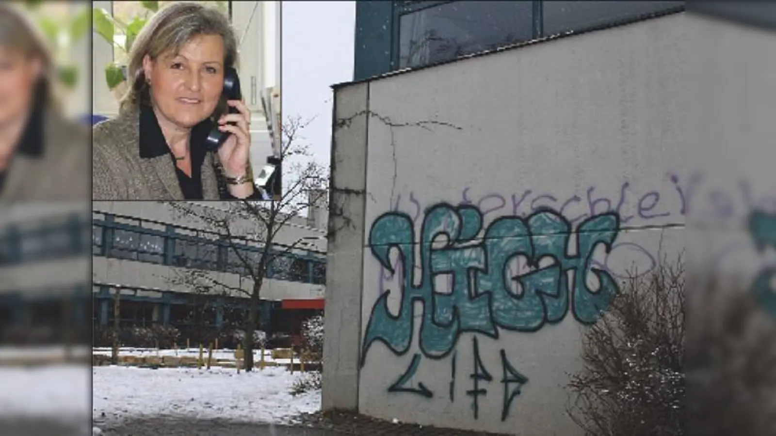 Sprecherin Petra Halbig erklärt, die Stadt Unterschleißheim versuche, die Sportplätze der Schulen trotz vieler Vandalismusfälle offen zu halten.	 (Foto: Julia Stark)